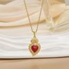 Colar Feminino Celebridade Cyber Amor Zircônia Nicho Moda Luxo Leve Novo Design Sense Pingente Elegante terno Colar de Aço Titânio