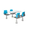 Mesa y Silla de Comedor para Cafetería Escolar Compañía Cantina de Unidad Mesa Rápida para Empleados Mesa de Comedor para Cafetería de Piedra Sinterizada de Gama Alta Combinación