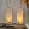 Nuevas lágrimas transparentes personalizadas con base, vela electrónica LED de simulación estilo Ins, decoración creativa para cumpleaños, luz nocturna