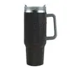 Taza de Coche de 40 oz con Asa, Termo Portátil para Vehículo, Taza con Pajita de Acero Inoxidable, Rompehielos, Fuente de Taza