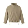 Chaqueta de diseño de nicho retro estilo japonés Rumeng, marca de moda con cuello alto para hombre y mujer, abrigo casual versátil de gran tamaño para otoño para parejas