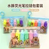 Paquete de 6 Mini Resaltadores de Stitch Diseño de Dibujos Animados Punta Única 6 Colores Bolígrafos para Diario Pequeños Premios para Estudiantes