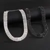 Collar de cinco filas con incrustaciones de diamantes estilo europeo y americano para mujer, moderno y versátil para el uso diario, cadena para la clavícula con un toque de lujo ligero y de alta gama, diseño único y de nicho