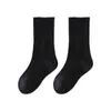 Calcetines preppy de media pantorrilla para niños, calcetines nuevos de estilo coreano de color liso para niñas, adecuados para primavera, otoño y todas las estaciones, calcetines de invierno para bebé, calcetines para estudiantes