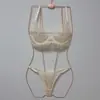 Ropa interior europea y americana pecho grande pequeño perspectiva francesa encaje de pestañas sujetador delgado tanga traje de ropa interior para mujer al por mayor