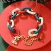 Pulseras Navideñas Transfronterizas, Cascabeles, Adornos de Mano de Perlas, Colgantes de Copo de Nieve y Ciervo, Accesorios Festivos Navideños, Pulseras de Navidad