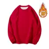 Sudadera Roja de Reunión Anual Ropa de Trabajo con Logo Impreso, Forro Polar, Chaqueta de Cuello Alto para Celebración de Aniversario Corporativo, Ceremonia de Apertura de Otoño e Invierno