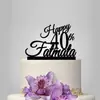 Tarjeta de cumpleaños acrílica personalizada profesional tarjeta de pastel de aniversario decoración