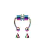 Anillo Magnético Falso Popular Transfronterizo Europeo y Americano para la Nariz, Pinza Magnética para la Nariz sin Perforación, Aro para la Nariz, Clip para la Oreja, Moderno, Sencillo y Versátil para Hombres y Mujeres