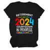 Camiseta Feminina Casual Simples Classe de Aposentadoria 2025 Amazon Solta e Divertida Manga Curta