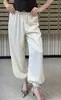 2026 Europeu e Americano transfronteiriço Amazon novo produto feminino cetim solto calça lanterna Aladdin cintura alta jogger calça casual