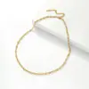 Cadena para Clavícula Trenzada Fina Estilo Minimalista, Cadena de Cuerda Retorcida Lisa, Adecuada para el Uso Diario, Collar Básico de Capas de Lujo Ligero