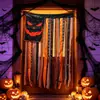 Embalagem de presente de feriado com tema de abóbora e morcego Halloween fita decorativa para casa e shopping