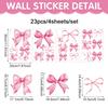 Adesivos de Parede Laço Rosa Novo Estilo Boêmio Decorações de Parede para Quarto de Menina Adesivos de Parede para Casa Adesivos de Janela Pvc