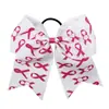 Cinta Rosa de Nuevo Estilo Transfronteriza Día de Concientización sobre el Cáncer de Mama Lazo para el Cabello Elástico Alto Versátil Accesorio para el Cabello Fabricante Mayorista