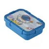 Lonchera de Dibujos Animados con Compartimentos que No Mezclan Sabores, Caja Bento Linda e Infantil para Estudiantes y Trabajadores de Oficina, Lonchera Cuadrada con Utensilios
