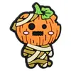 Decoraciones de zapatos de zueco de dibujos animados para Halloween, lindos dijes de zapato de goma blanda de gato negro y calabaza, accesorios decorativos DIY para zapatos de jardín en stock