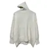 Suéter de Color Sólido de Cuello Alto Estilo Perezoso Transfronterizo Estilo Europeo para Mujer, Otoño e Invierno Sencillo Suave y Acogedor Ropa Interior Top de Capa Base para Mujer