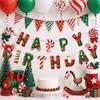 Soldado de Cuento de Hadas Navideño Estilo Bandera de Tirar de Cumpleaños Elementos de Postre Pancarta con Letras Adorno para Pastel Decoración