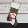 Meias de Natal Papai Noel Boneco de Neve Pinguim Rena Enfeites de Natal Decorações de Lareira Sacos de Doces Rena