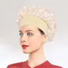 Faixa de cetim elástica alta de aba larga nova transfronteiriça touca de dormir touca de quimioterapia feminina chapéu para cuidados com o cabelo cor sólida vendas diretas de fábrica