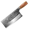 Cuchillo de Cocina Forjado para Uso Doméstico, Filoso Patrón de Acero de Damasco, Cuchillo de Doble Propósito para Cortar y Rebanar, Cuchillo de Chef para Cortar Carne, Forjado Yangjiang