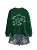 Amazon eBay Tienda Independiente Linda y Divertida Casual Sudadera de Gato Dados Redonda Cuello Largo para Comercio Exterior Transfronterizo