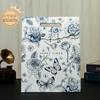Bolsa de presente de alta qualidade estilo chinês com flores azuis e flores, embalagem para presente, bolsa de papel universal