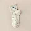 Calcetines de lazo de lunares blancos para mujer, calcetines cortos de algodón con encaje de tubo para primavera y verano, calcetines Zhuji de cuero pequeños para estudiantes.