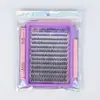 Pestañas Postizas Estilo Europeo y Americano Pestañas de Racimo Termofusibles 8-16 mm Tallo Negro Segmentadas Rizadas Pinzas con Pegamento Set Pestañas D Curl