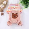 Ropa de Abrigo Gruesa de Franela de Cuatro Patas para Otoño e Invierno, Cachorro Perro Gato Teddy, Sin Capucha de Tracción, Suministros
