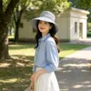 Sombrero de Cubo Floral Pequeño para Trabajo Agrícola al Aire Libre, Sombrero de Pescador con Visera, Sombrero para Recolectar Té, Sombrero de Sol de Ala Ancha para Mujer, Sombrero para Recolectar Té