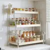 Estante de Almacenamiento de Condimentos de Cocina Doméstico Multifuncional de Acero Inoxidable para Encimera Estante para Condimentos Palillos Estante de Almacenamiento de Escritorio