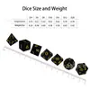 Juego de Mesa Dungeons and Dragons Dados Set de 7 Piezas Dados de Juego Multifacéticos Dnd Rpg Piedra Natural Dados de Obsidiana