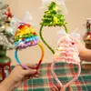 Faixa de cabeça de árvore de Natal, kit de materiais DIY de bastão torcido, adereço de cabeça, decorações de Natal, um novo presente para sua namorada ou melhor amiga