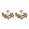 Tendência Europeia e Americana Personalidade Moda Exagerado Cheio de Diamante Folha Floco Flor Brincos Feminino Personalidade Temperamento Geométrico Luxo Brincos