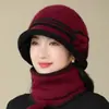 Sombrero para Personas Mayores de Mujer Otoño e Invierno Cálido de Pelo de Conejo Lana Sombrero para Madres de Mediana Edad y Mayores Sombrero para Personas Mayores Sombrero de Abuela Estilo Extranjero