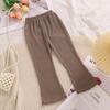 Calça Boca de Sino Infantil, Calça Longa Fina de Verão, Calça Casual Simples, Calça Versátil Estilosa, Calça Lisa da Moda