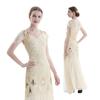 Vestido Amazônico Bordado à Mão com Contas e Lantejoulas Novo para Exportação Anos 1920 Vestido de Banquete Europeu e Americano Lote