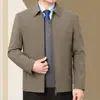 Jaquetas de Primavera e Outono para Homens de Meia-Idade e Idosos, Jaquetas Casuais com Lapela, Jaquetas de Pai, Jaquetas Executivas para Homens de Meia-Idade e Idosos
