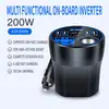 Cargador inversor para coche nuevo transfronterizo 12V24V a 220V convertidor de potencia universal carga rápida USB QC3.0
