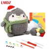 Paquete de Materiales para Crochet de Lana Set Muñeca de Peluche de Tejido Muñeca Tejida Muñeca de Ganchillo Tejido DIY