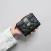 Billetera Pequeña Ins para Mujer, Estilo Corto, Textura Europea y Americana, Billetera para Monedas con Múltiples Ranuras para Tarjetas, Portatarjetas Anti-Magnético, Billetera Integrada para Mujer, Vintage