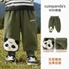 Pantalones de Forro Polar Kaka Panda para Niños Ropa de Invierno para Niños Pantalones Cálidos de Invierno para Niñas Pantalones Deportivos de Otoño e Invierno para Bebé Modernos