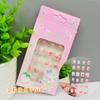 Uñas Postizas Personalizadas para Niños, Puntas de Uñas Postizas Transfronterizas, Adhesivos para Uñas Lindos Estilo Europeo y Americano para Niñas, Uñas Postizas con Pegamento de Gelatina