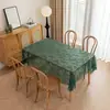 Mantel de borla estilo alemán, mantel rectangular para comedor con encaje, cubierta para mesa de café, cubierta para escritorio del hogar, estilo pastoral