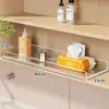 Estante de pared sin taladro para organizar y almacenar artículos en dormitorios, almacenamiento junto a la cama, organizador acrílico de libros y papelería para estudiantes