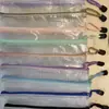 Bolsa de archivo de cuadrícula a4 plástico transparente impermeable cremallera bolsa de archivo de gran volumen bolsa de examen a6 datos a5 bolsa de almacenamiento