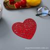 Tapete Hueco de Corazón de PVC Aislante de Calor Posavasos para Juego de Té Impermeable Tapete para Postre Mantel Individual para Mesa de Comedor Posavasos Antideslizante para Taza de Cerámica