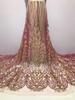 Nuevo vestido de tela con encaje africano de lentejuelas, accesorios de malla, estilo étnico, MN285
